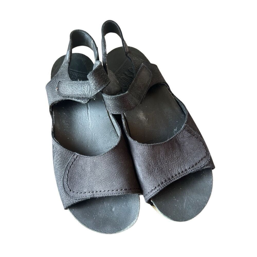 On Foot adjustable platform leather sandals sz EU 40 / 9.5-10 minimalist comfort